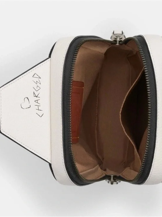 Coach Sullivan Pack Leather Sling Bag Chalk Multi Chest Crossbody Unisex NWOT - Picture 5 of 13